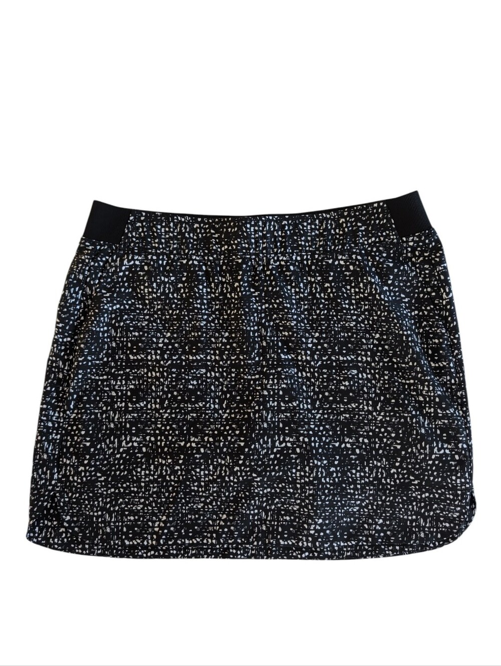 Cypress Club Active Pull-On Golf Skort LARGE Black White Pockets